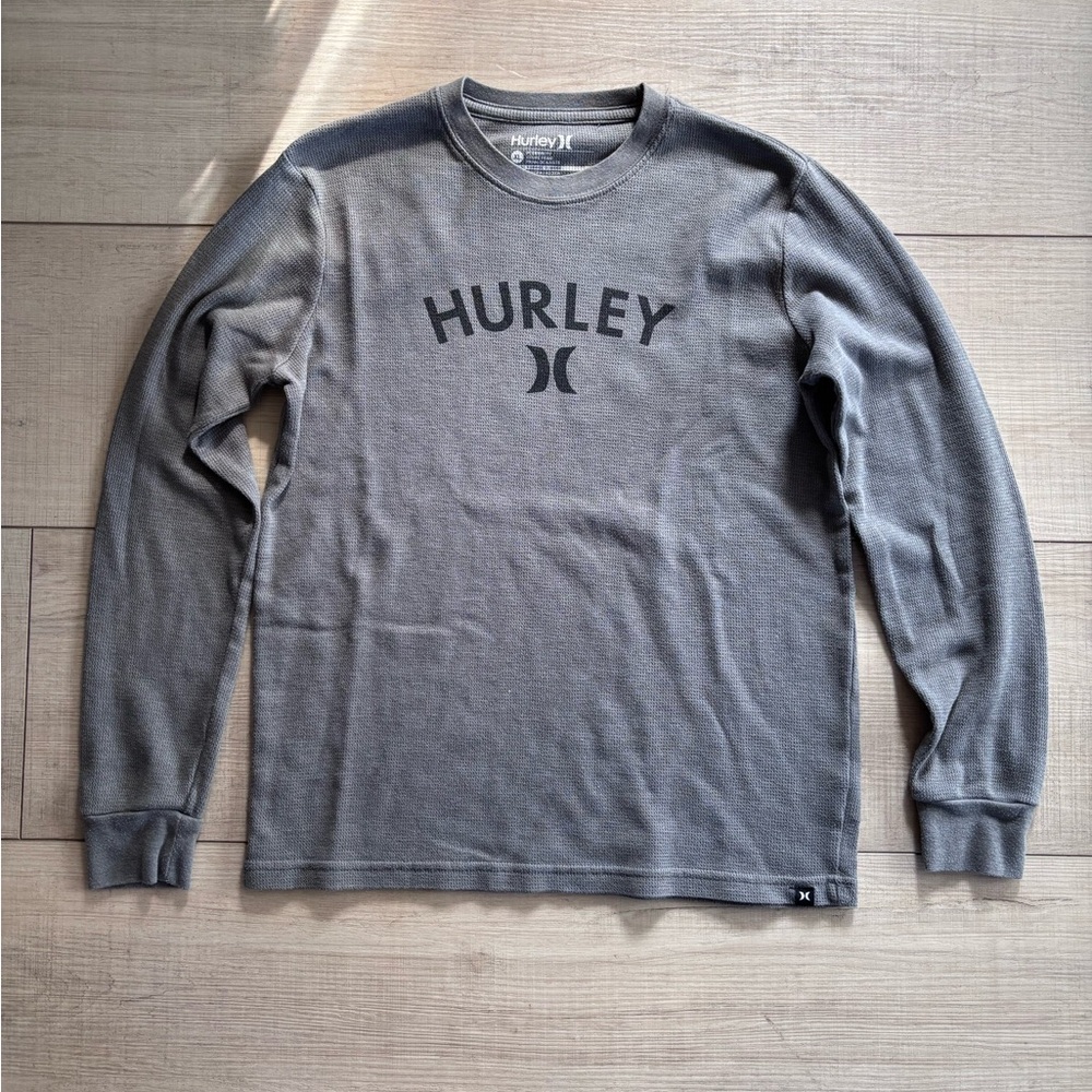 Hurley Gray Long Sleeve Tee Surf Skate Casual Streetwear | Men’s XL